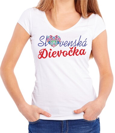 Dámske tričko - Slovenská dievočka Dámske tričko - Slovenská dievočka